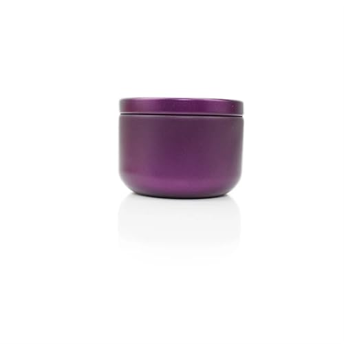 TXLEAPEY 9 Stück runde Metalldosen, Kerzendose, Kerzentopf, Kerzengläser, DIY-Kerzenherstellungsgläser, 50 ml, ätherisches Öl, Weihrauchdosen, Reisebox(Purple) von TXLEAPEY