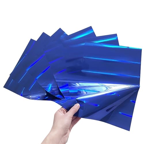 TXLEAPEY A4 50 Blatt eloxiertes AluminiumGold Heißlaminator-Bastelpapier, einfach zu verwenden, kann auf Papiermineralien verwendet Werden(Blue Pillar) von TXLEAPEY