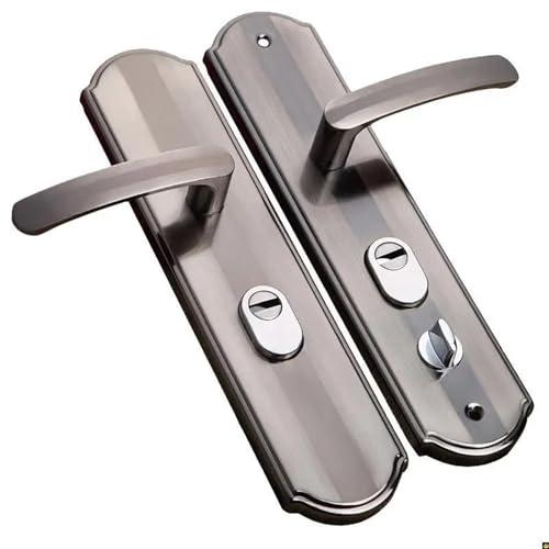 TXLEAPEY Diebstahlsicherer Türgriff, Handgriff, Universalgriff, altmodisches Türschlosszubehör, fester Griff, verdickte Platte TXLEAPEY Diebstahlsicherer Türgriff, Handgriff, Universalgriff, altmodisches Türschlosszubehör, fester Griff, verdickte Platte von TXLEAPEY