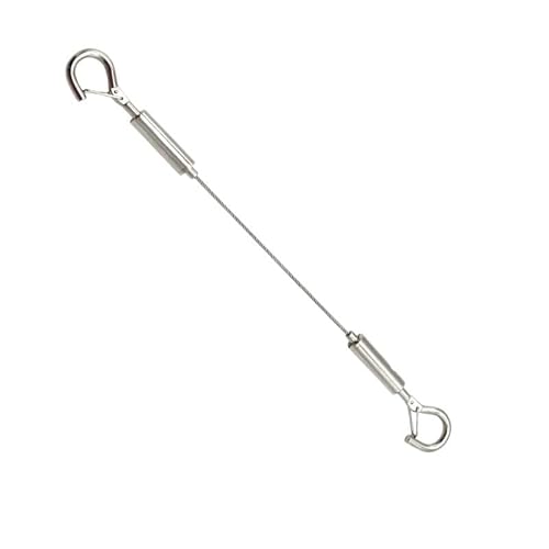 TXLEAPEY Einstellbarer automatischer Drahtseil-Federhaken, Wäscheleine, Bildaufhängesystem, Aufhängung, Edelstahlkabel(Small Kit,1M) von TXLEAPEY