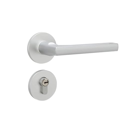 TXLEAPEY Europäischen Stil Türgriff Schloss Aluminium Legierung Moderne Innen Schlafzimmer schloss Diebstahlsichere Hause Zimmer Sicherheit Türschlösser(B silver) von TXLEAPEY