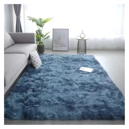 TXLEAPEY Farbverlauf-Seidenwolle-Vollteppich, Kinderzimmer, Arbeitszimmer, Schlafzimmer, Nachttisch, saugfähig, bequem, rutschfest(CSM3,120X160CM (3.9X5.2FT) von TXLEAPEY