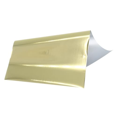 TXLEAPEY Goldfarbene Heißprägefolie aus Papier, holografische Transfer-Laminierfolie for DIY-Kunsthandwerk, Geschenkkarten(Light Gold) von TXLEAPEY