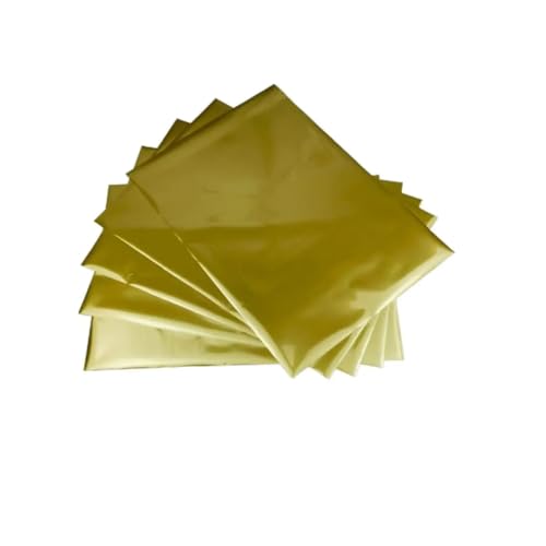 TXLEAPEY Größe: 50 Stück, heißer, Folie, Heißprägen, DIY, Heimpapier, Blatt, Himmelblau, Folie, Laserdrucker(Matt Gold) von TXLEAPEY
