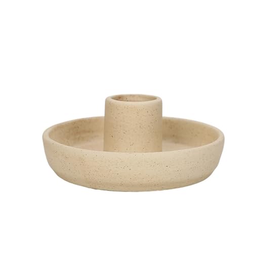 TXLEAPEY Keramik-Aromatherapie-Kerzenständer, brennende Heimdekoration, Desktop-Ornament(Yellow,Style1) von TXLEAPEY