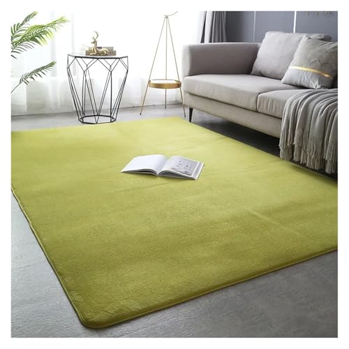 TXLEAPEY Korallensamt-Teppiche for Moderne Wohnzimmerdekoration, Dicker, kurzer Plüsch-Teppich, Kinderschlafzimmer-Spielkriechmatte, Balkonkissen(Grass Green,40x60cm 15.7x23.6in) von TXLEAPEY