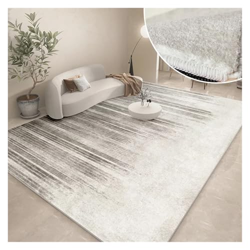 TXLEAPEY Moderne Teppiche for Wohnzimmer, abstrakte große Fläche, Plüschteppiche, Schlafzimmerdekoration, Nachttischteppich, graue verdickte Bodenmatte, Lounge-Teppich(Clear,160x230cm) von TXLEAPEY