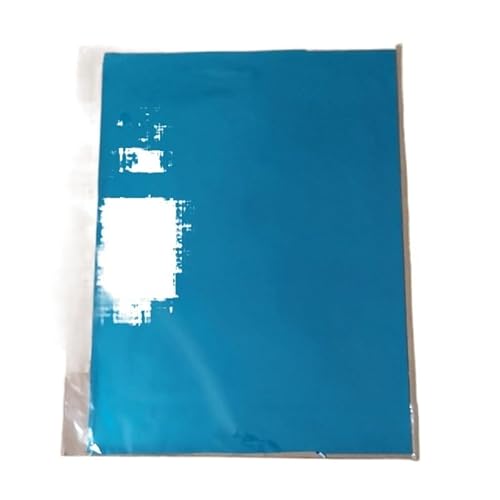 TXLEAPEY Prägefolienpapier 50 Stück Gold Schwarz Rot Laminator Laminiertransfer auf Elegance Laserdrucker Craft 20 x 29 cm A4(Light Blue) von TXLEAPEY