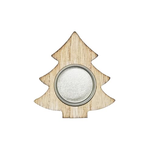 TXLEAPEY Schneeflocken-Kerzenhalter aus Holz, Kerzenständer, Baumschmuck for Zuhause, Tischdekoration(Style3) von TXLEAPEY