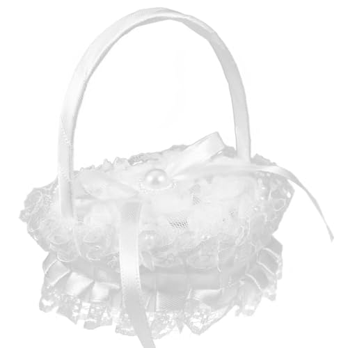 TXLEAPEY Spitze Ring Kissen Zeremonie Vintage Ringe Dichtung Braut Kissen Satin for Hochzeit Braut Decor von TXLEAPEY