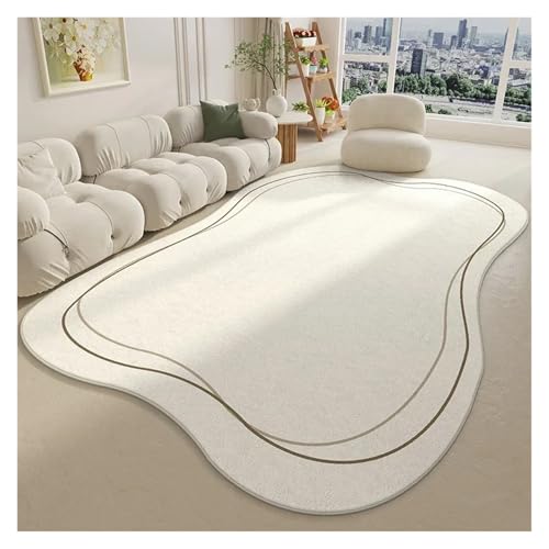 TXLEAPEY Teppiche, Wohnzimmerteppich, großer Bereich, weicher, Flauschiger Teppich, Heimdekoration, weiße Fußmatten, Schlafzimmer-Nachttischmatte, Shaggy(2-YD,180x280cm) von TXLEAPEY