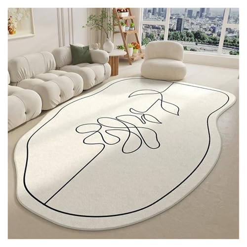 TXLEAPEY Teppiche, Wohnzimmerteppich, großer Bereich, weicher, Flauschiger Teppich, Heimdekoration, weiße Fußmatten, Schlafzimmer-Nachttischmatte, Shaggy(3-YD,60x90cm) von TXLEAPEY