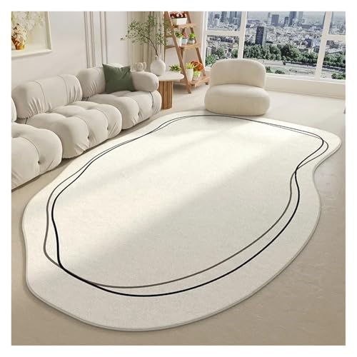 TXLEAPEY Teppiche, Wohnzimmerteppich, großer Bereich, weicher, Flauschiger Teppich, Heimdekoration, weiße Fußmatten, Schlafzimmer-Nachttischmatte, Shaggy(5-YD,180x280cm) von TXLEAPEY
