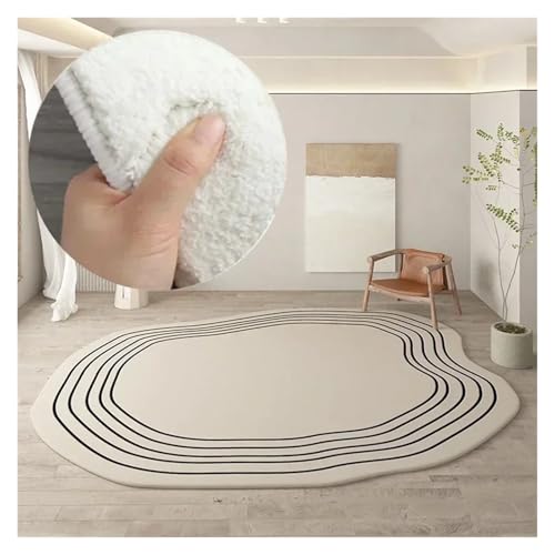 TXLEAPEY Teppiche, Wohnzimmerteppich, großer Bereich, weicher, Flauschiger Teppich, Heimdekoration, weiße Fußmatten, Schlafzimmer-Nachttischmatte, Shaggy(MX1859-YD,180x280cm) von TXLEAPEY