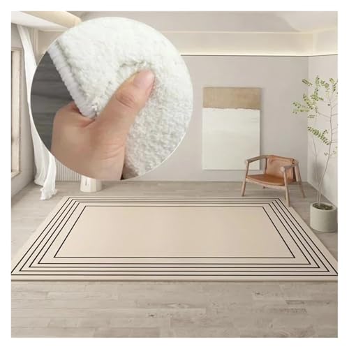 TXLEAPEY Teppiche, Wohnzimmerteppich, großer Bereich, weicher, Flauschiger Teppich, Heimdekoration, weiße Fußmatten, Schlafzimmer-Nachttischmatte, Shaggy(MX1860-YD,180x250cm) von TXLEAPEY