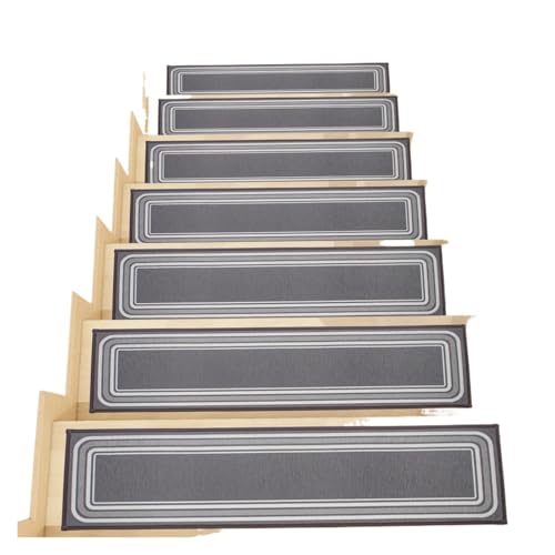 TXLEAPEY Treppenstufenteppich for den Innenbereich, rutschfeste Bodenmatte mit wiederverwendbarer Selbstklebender Sicherheits-Trittmatte for Schutz des Teppichs(Grey,5PCS) von TXLEAPEY