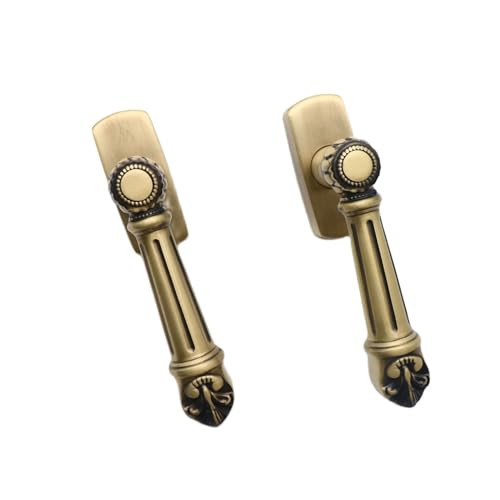 TXLEAPEY Tür- und Fenstergriffe aus reinem Kupfer Bronze, Retro-Atmosphärisches europäisches Schlafzimmer mit exquisiter Atmosphäre von TXLEAPEY