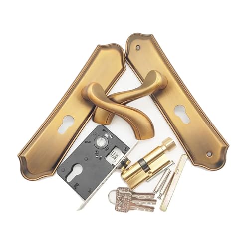 TXLEAPEY Türschlösser aus Aluminiumlegierung, kontinentales Schlafzimmer, minimalistischer Innentürgriff, Schließzylinder, Sicherheit, stummgeschaltetes Türschloss, Haushalt von TXLEAPEY