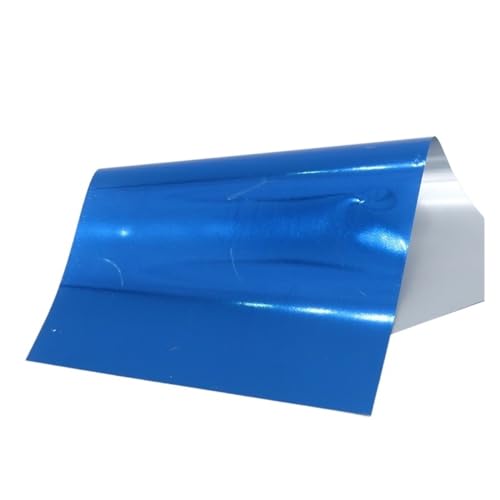 TXLEAPEY Wärmefolie Laser Gold Heißprägefolie Papier Holografische Transferlaminierungsfolie Holografisches Laminat Kunsthandwerk Kartenfarbe(Royal Blue 50pcs) von TXLEAPEY