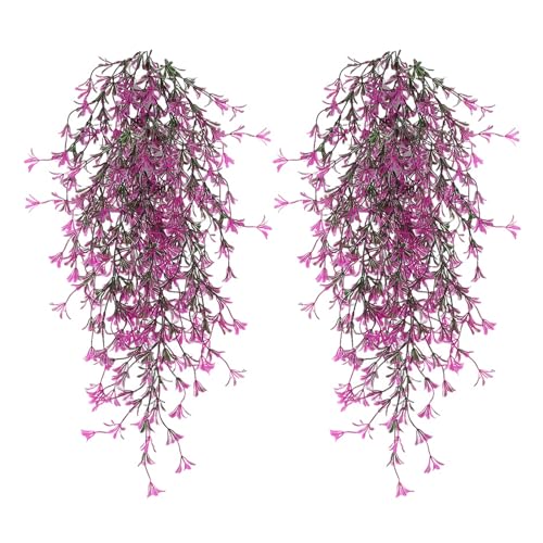 2 Stück 78CM Kunstpflanze Hängend Grün Künstliche Hängepflanzen Wie Echt Wartungsfreie Künstliche Pflanzen Hängend Hängepflanze Künstlich Efeu für Hochzeit Büro Garten Party Wanddekoration Hausgarten von GETRICH