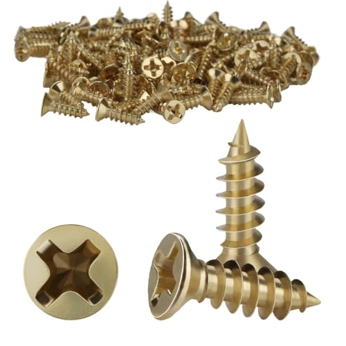 TXXATX M2x10 mm Holzschrauben 300 Stück Kreuzkopf Screws Farbe Gold Schrauben Holz Kleine Flachkopfschrauben Selbstschneidende Schrauben mit Senkkopf Senkkopfschrauben für Bürogeräte Holzmöbel DIY TXXATX M2x10 mm Holzschrauben 300 Stück Kreuzkopf Screws Farbe Gold Schrauben Holz Kleine Flachkopfschrauben Selbstschneidende Schrauben mit Senkkopf Senkkopfschrauben für Bürogeräte Holzmöbel DIY von TXXATX