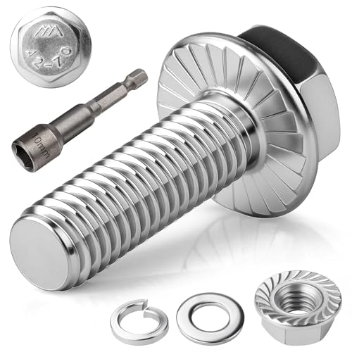 TXXATX 12 Stück M6x25mm Sechskantschrauben m6 Schrauben Set Edelstahl A2 70 Vollgewinde Außensechskan Flanschmuttern Federringe Unterlegscheiben Magnete Sechskant Stecknuss für Bauwesen Maschinen TXXATX 12 Stück M6x25mm Sechskantschrauben m6 Schrauben Set Edelstahl A2 70 Vollgewinde Außensechskan Flanschmuttern Federringe Unterlegscheiben Magnete Sechskant Stecknuss für Bauwesen Maschinen von TXXATX