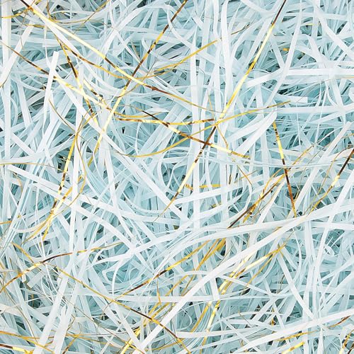 TXXATX 270g Füllmaterial Geschenk Blau Geschreddertes Papier für Füllmaterial Geschenkbox Hamper Shred Raffia Verpackungsmaterial Geschenk Füllung für Pakete Geschenkbox Präsentkorb DIY Dekorations von TXXATX