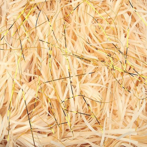 TXXATX 270g Füllmaterial Geschenk Geschreddertes Papier Champagner Hamper Shred Raffia Verpackungsmaterial Füllmaterial Geschenk Füllung für DIY Pakete Festival Geschenkbox Präsentkorb Dekorations von TXXATX