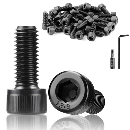TXXATX 60 Stk M5x25 mm Schrauben Zylinderschrauben mit Innensechskant DIN 912 Zylinderkopfschrauben Schwarz Sechskantschrauben Kohlenstoffstahl Vollgewinde Inbusschrauben für Möbelreparatur TXXATX 60 Stk M5x25 mm Schrauben Zylinderschrauben mit Innensechskant DIN 912 Zylinderkopfschrauben Schwarz Sechskantschrauben Kohlenstoffstahl Vollgewinde Inbusschrauben für Möbelreparatur von TXXATX