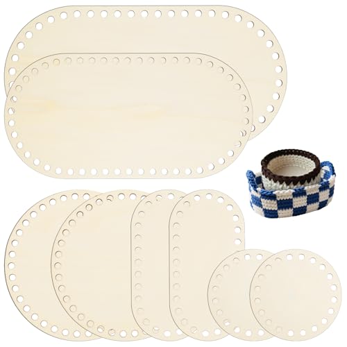 TXXATX 8 Stück Taschenboden zum Häkeln Rund Oval Holzboden für Häkelkorb Korbboden zum Häkeln für Häkelkorb Korb Häkeln Heimdekoration DIY Korb Webbedarf Basteln TXXATX 8 Stück Taschenboden zum Häkeln Rund Oval Holzboden für Häkelkorb Korbboden zum Häkeln für Häkelkorb Korb Häkeln Heimdekoration DIY Korb Webbedarf Basteln von TXXATX