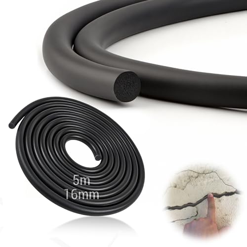 TXXATX Fugenfüllprofil Ø 16 mm Fugen Dichtschnur EPDM Dichtung Schaum Rundschnur Fugenschnur 5 m Dichtschnur für Fugen Schwarz Moosgummi Dichtung Fugenband für Fenstern Decken Türen und Wänden TXXATX Fugenfüllprofil Ø 16 mm Fugen Dichtschnur EPDM Dichtung Schaum Rundschnur Fugenschnur 5 m Dichtschnur für Fugen Schwarz Moosgummi Dichtung Fugenband für Fenstern Decken Türen und Wänden von TXXATX