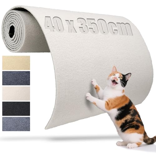 TXXATX Kratzmatte Katze Selbstklebende Kratzmatte 350x40 cm Kratzbrett Kratzwand Kratzteppich Weiß Kratzschutz Sofa Katze für DIY Kratzbretter Katzen Katzenturm Wand Möbel TXXATX Kratzmatte Katze Selbstklebende Kratzmatte 350x40 cm Kratzbrett Kratzwand Kratzteppich Weiß Kratzschutz Sofa Katze für DIY Kratzbretter Katzen Katzenturm Wand Möbel von TXXATX