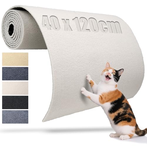 TXXATX Kratzmatte Selbstklebend 120x40 cm Katzen Kratzbrett Weiß Kratzmatte Katze Kratzwand Kratzteppich für DIY Kratzbretter Katze Katzenturm Möbel Sofa Wand TXXATX Kratzmatte Selbstklebend 120x40 cm Katzen Kratzbrett Weiß Kratzmatte Katze Kratzwand Kratzteppich für DIY Kratzbretter Katze Katzenturm Möbel Sofa Wand von TXXATX