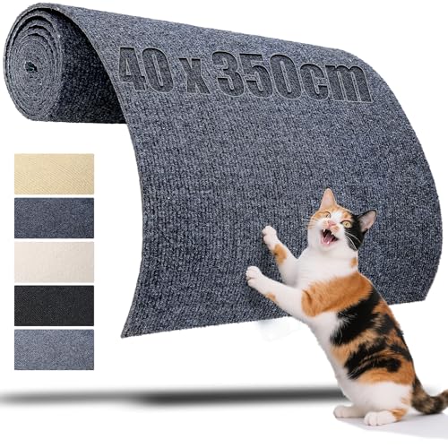 TXXATX Kratzmatte Selbstklebend 350x40 cm Katzen Kratzbrett Dunkelgrau Kratzmatte Katze Kratzwand Kratzteppich für DIY Kratzbretter Katze Katzenturm Möbel Sofa Wand TXXATX Kratzmatte Selbstklebend 350x40 cm Katzen Kratzbrett Dunkelgrau Kratzmatte Katze Kratzwand Kratzteppich für DIY Kratzbretter Katze Katzenturm Möbel Sofa Wand von TXXATX
