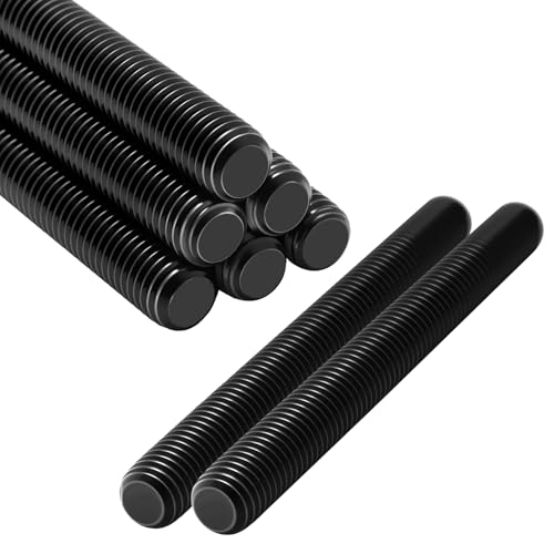 TXXATX M10x100 mm Gewindestange 6 Stück Gewindestäbe DIN976 Gewindestange M10 Edelstahl A2 V2A Gewindestifte Schwarze für Möbelbau Bauarbeiten Maschinenmontage Befestigung und Verbindungen von TXXATX