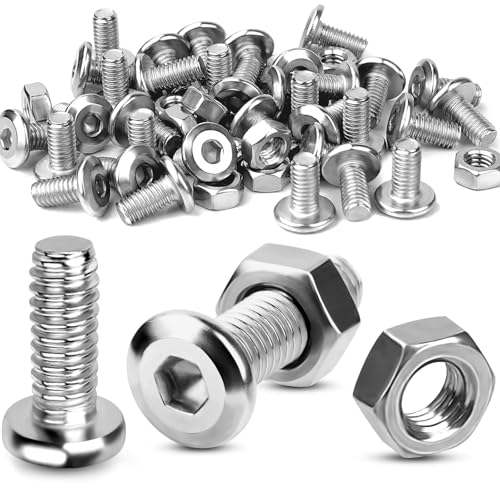 TXXATX M5x20 Schrauben Innensechskantschrauben und Muttern Set 50 Sätze Linsenkopfschrauben M5 Flachkopfschrauben Vollgewinde Schrauben mit Muttern Edelstahlschrauben für DIY-Projekte Möbelreparatur TXXATX M5x20 Schrauben Innensechskantschrauben und Muttern Set 50 Sätze Linsenkopfschrauben M5 Flachkopfschrauben Vollgewinde Schrauben mit Muttern Edelstahlschrauben für DIY-Projekte Möbelreparatur von TXXATX