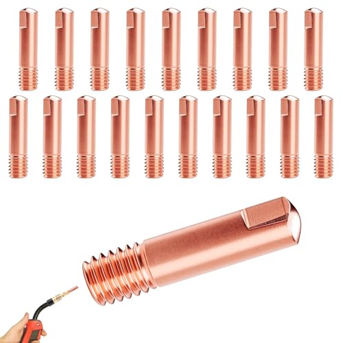 TXXATX Schweißdüsen 20 Stück Gasdüse 0,9 mm Stromdüse Kupfer Kontaktspitze passend MB15 AK15 MIG MAG Verschleißteile Set Powerdüsen für Schweissgerät Schutzgasschweißgerät Schweißbrenner von TXXATX