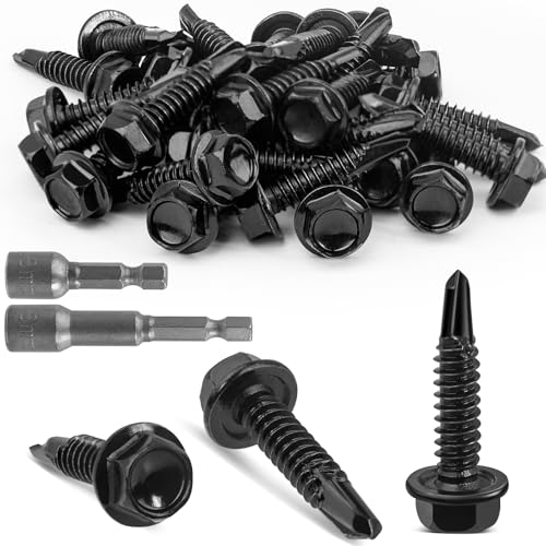 TXXATX Trapezblechschrauben M4,8x32 mm Blechschrauben Selbstschneidend 30 Stück Trapezblech Schrauben Selbstschneidende Schrauben Edelstahl 410 Schrauben für Dachblech Trapezblech Vordächer Geländer TXXATX Trapezblechschrauben M4,8x32 mm Blechschrauben Selbstschneidend 30 Stück Trapezblech Schrauben Selbstschneidende Schrauben Edelstahl 410 Schrauben für Dachblech Trapezblech Vordächer Geländer von TXXATX