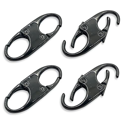TXZWJZ Reißverschluss Halter Dual Locking Carabiner Diebstahlschutz Schwarz von TXZWJZ
