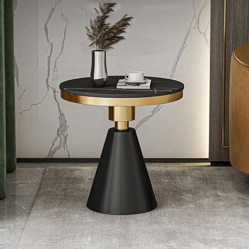 TY&WJ Sofa-Tisch Aus Sofatisch Rund,Moderner Beistelltisch Mit Metallfuß Kleiner Couchtisch Wohnzimmertisch Beistelltisch Für Kleine Räume Wohnzimmer,A,60x60x57cm(24x24x22inch) von TY&WJ