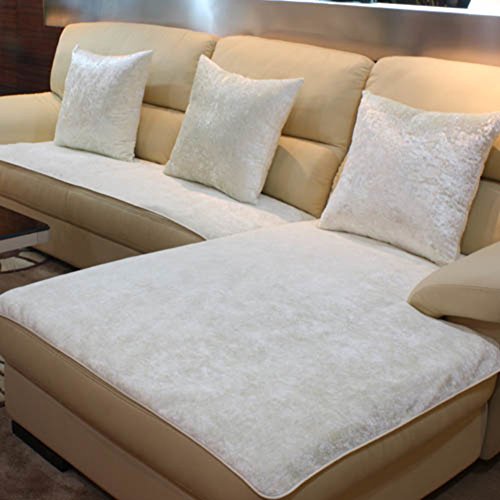 TY&WJ Sofabezug Anti-rutsch Sofabezug Schmutzabweisend Couch-abdeckungen Für Wohnzimmer Outdoor-Weiß 60x180cm(24x71inch) von TY&WJ