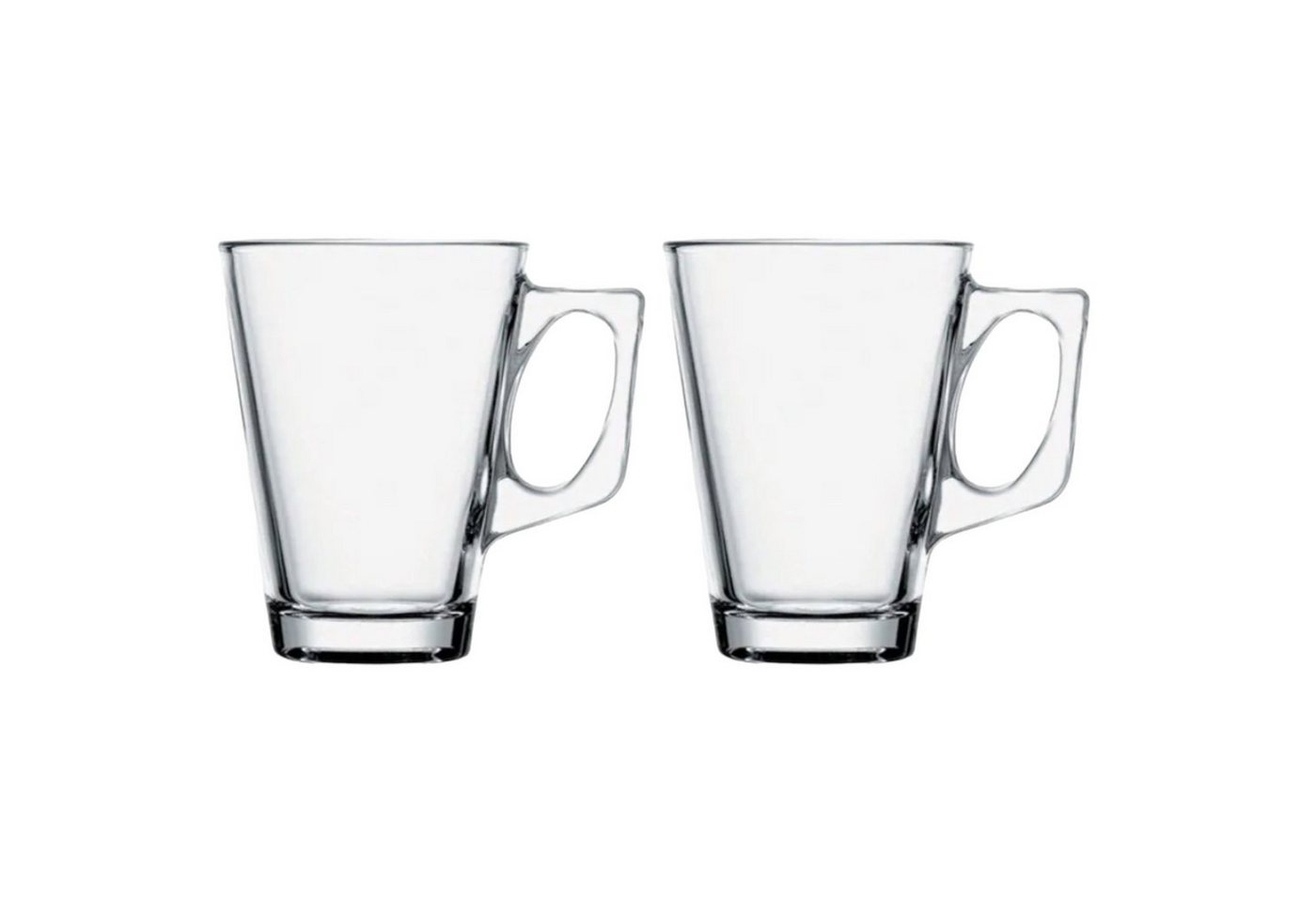 TYA Collection Gläser-Set Vela 2er Trinkgläser mit Henkel Tee, Macchiato, Coffee, Heiße Getränke, Glas von TYA Collection