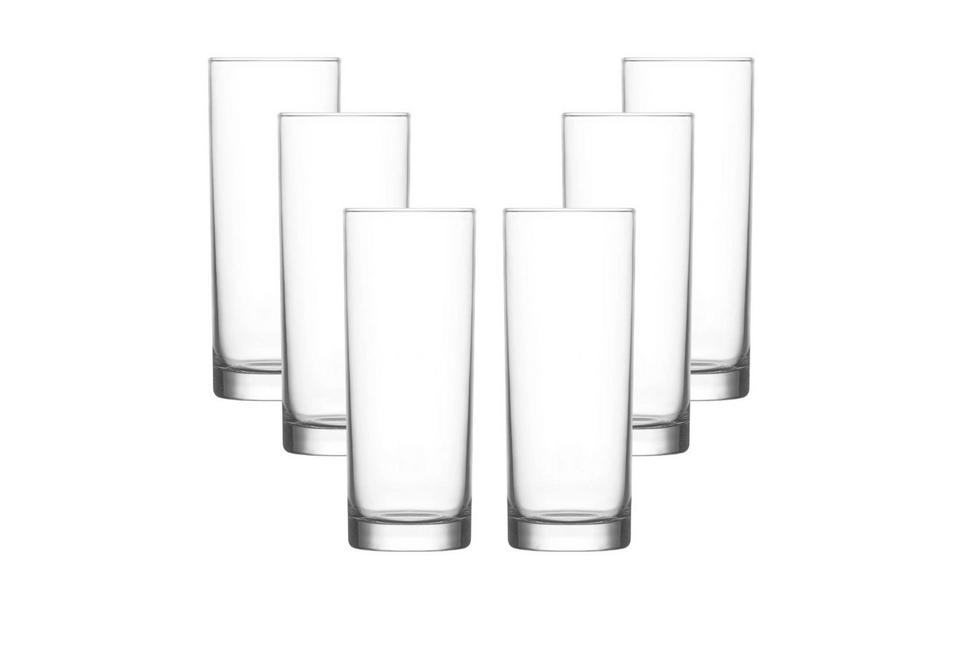 TYA Collection Longdrinkglas Cocktailgläser BLEI FREI Highball Gläser, Hohes Trinkglas 6er 360cc, Glas von TYA Collection