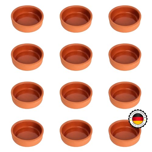 TYA Güvec Tontopf, 12er-Set Töpfe Mini Schmortopf, Tonware Ø 12 Cm, Tontopf-Set, Tapas Schalen, Traditionelle Tonware aus Spanien, Kleine Auflaufformen Runde TYA Güvec Tontopf, 12er-Set Töpfe Mini Schmortopf, Tonware Ø 12 Cm, Tontopf-Set, Tapas Schalen, Traditionelle Tonware aus Spanien, Kleine Auflaufformen Runde von TYA Collection