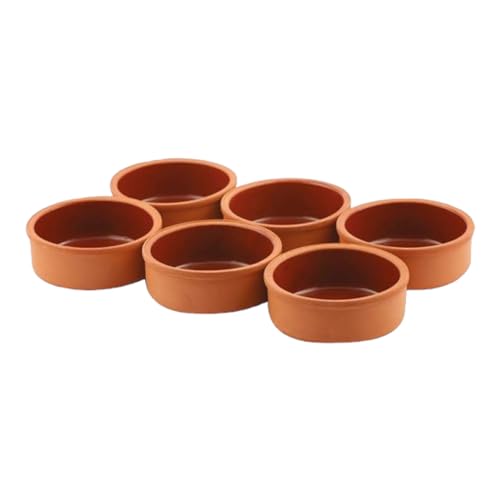 TYA Güvec Tontopf, 6-er Set Töpfe Mini Schmortopf, Tonware Ø 12 Cm, Tontopf-Set, Tapas Schalen, Traditionelle Tonware aus Spanien, Kleine Auflaufformen Runde TYA Güvec Tontopf, 6-er Set Töpfe Mini Schmortopf, Tonware Ø 12 Cm, Tontopf-Set, Tapas Schalen, Traditionelle Tonware aus Spanien, Kleine Auflaufformen Runde von TYA Collection