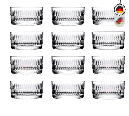 TYA I Premium Kristall Glas Dessertschalen Set 185ml BLEI FREI Dessertbecher, Puddingschalen, Dessert Schalen Glas, Obst Servierschalen, Soßenschalen, Dessert Bowls, Glas Schalen (12) von TYA Collection