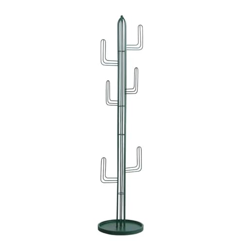 TYBGAU Boutique UK Cactus Shape Coat Tree Stand with Sturdy Round Base, Unique Design Rack for Bedroom Living Room Office(Groen) von TYBGAU Boutique UK
