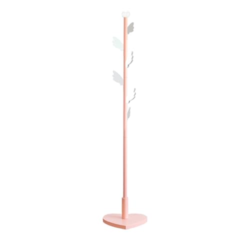TYBGAU Boutique UK Garderobenständer aus Holz mit Flügelhaken-Design, kreativer Kleiderbügel for den Eingangsbereich, Wohnzimmer, Schlafzimmer, Ecke(White+Pink) von TYBGAU Boutique UK