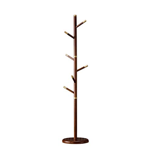 TYBGAU Boutique UK Garderobenständer aus Holz mit stabiler Basis, klassischer baumförmiger Kleiderständer for Eingangsbereich, Schlafzimmer, Büro und enge Räume(Bruin) von TYBGAU Boutique UK