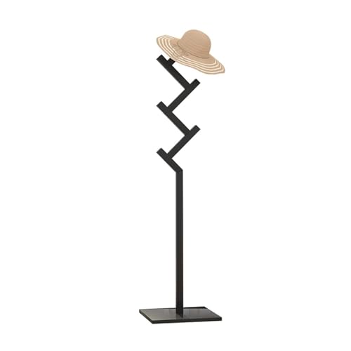 TYBGAU Boutique UK Garderobenständer aus Holz mit stabiler quadratischer Basis, kreativer Schalständer for Eingangsbereich, Schlafzimmer, Büro und engen Raum(Svart) von TYBGAU Boutique UK